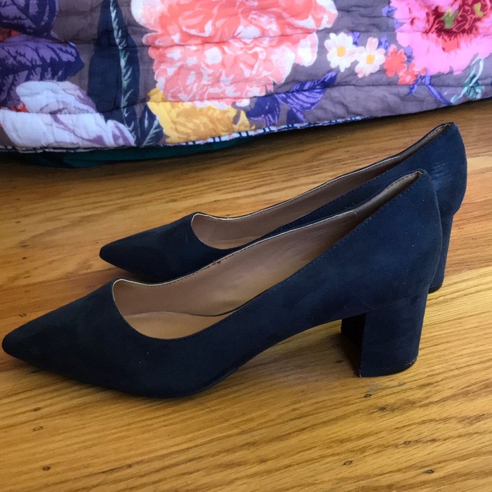 Blue Suede Pumps